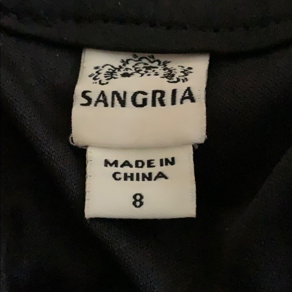 SZ 8 Sangria Black Cocktail Dress - Picture 6 of 8
